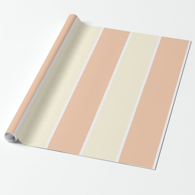 Soft Colour Vertical Stripe Pattern Design Wrapping Paper (Unrolled)