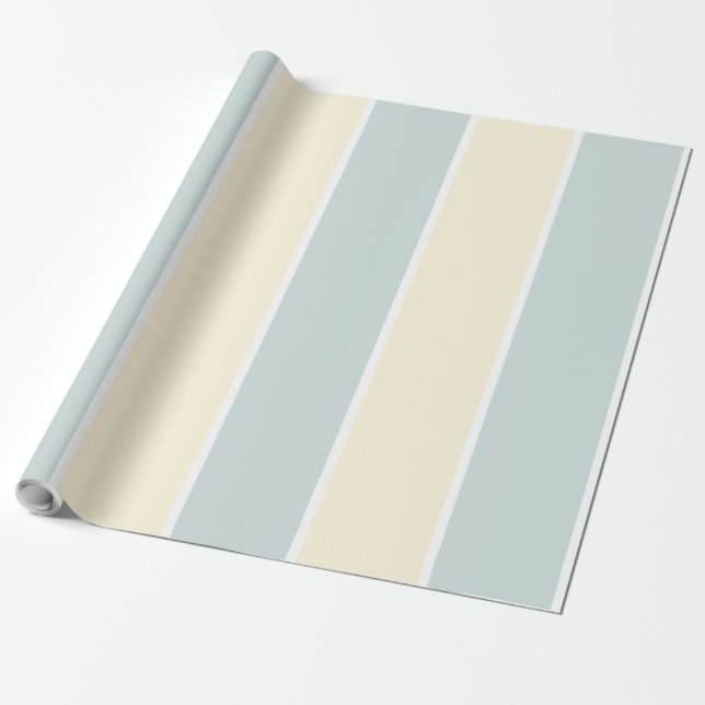 Soft Colour Vertical Stripe Pattern Design Wrapping Paper (Unrolled)