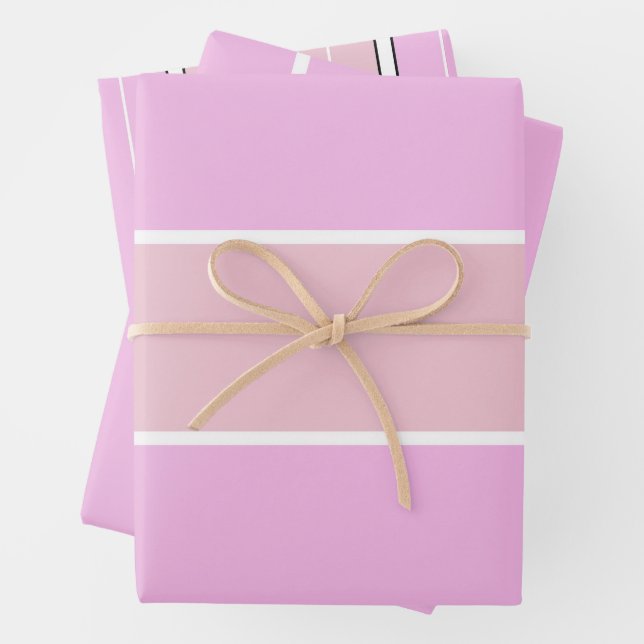 Soft Colour Vertical Stripe Pattern Design Wrapping Paper Sheet (In situ)