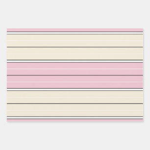 Soft Colour Vertical Stripe Pattern Design Wrapping Paper Sheet