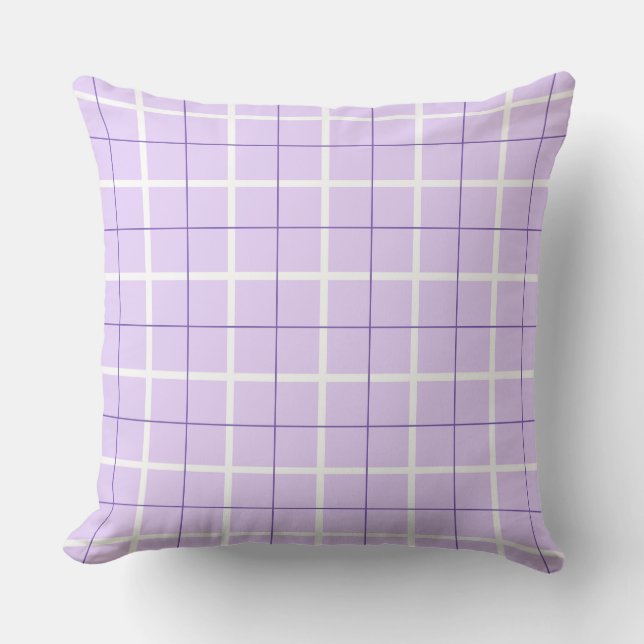 Soft Colour Vertical Stripe Pattern Point Design Throw Pillow (Front)