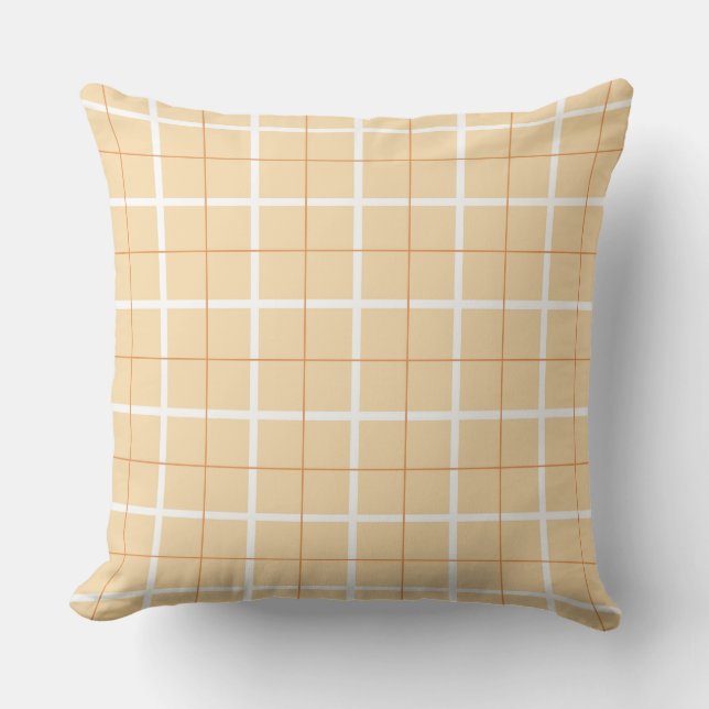 Soft Colour Vertical Stripe Pattern Point Design Throw Pillow (Front)