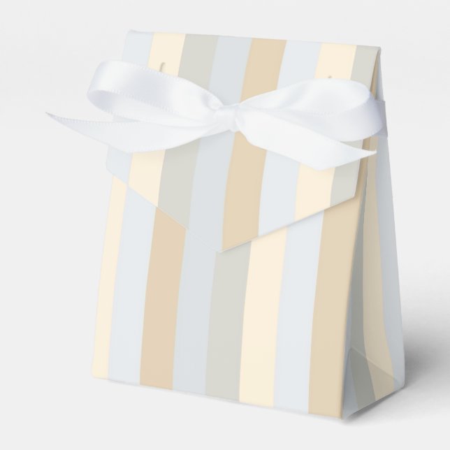 Soft Coloured Greys Vertical Stripes Pattern Favor Box (Front Side)