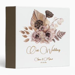Soft Coloured Roses Wedding Album Binder