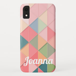 Soft Colourful Triangles Custom iPhone XR Case