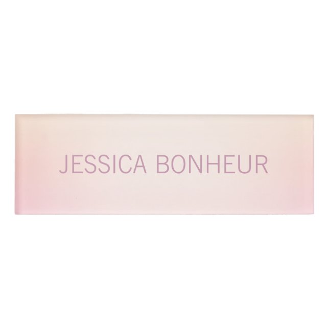 Soft Colours Fading Ombre Name Tag (Front)