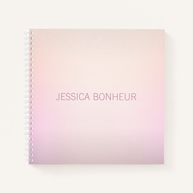 Soft Colours Fading Ombre Notebook (Front)