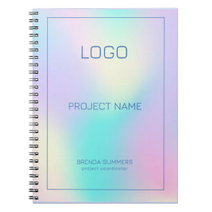 Soft colours holographic background 2 notebook