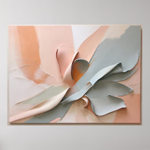 Soft colours modern abstract for display homes poster