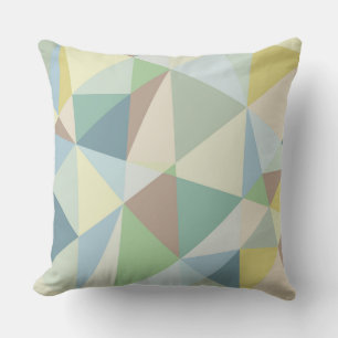 Soft Colours Modern Geometric Pattern Throw Pillow