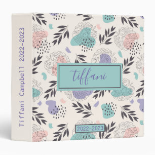 Soft Colours Monstera Leaves Binder