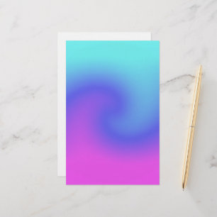 Soft Colours Pastel Swirl Pink Blue Purple Aqua Ar Stationery