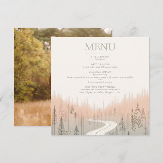Soft Colours Trail Menu (Front/Back)