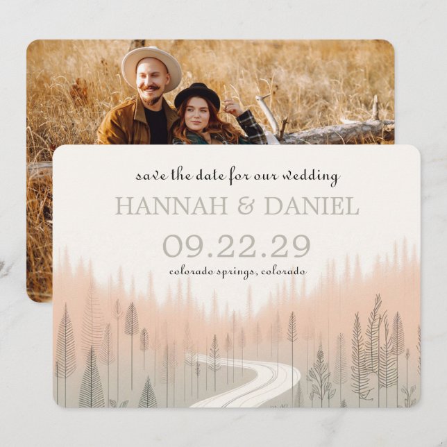 Soft Colours Trail Save The Date (Front/Back)