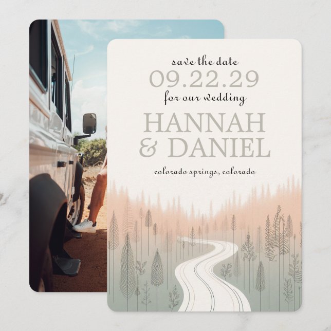 Soft Colours Trail Save The Date (Front/Back)