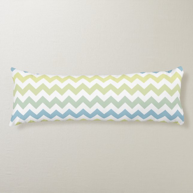 Soft Colours trendy Chevron pattern Body Pillow (Front)