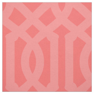 Soft Coral Trellis Large Scale Fabric