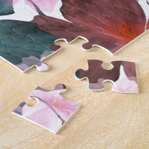 Soft Cottagecore Floral Pattern Pastel Aesthetic Jigsaw Puzzle