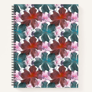 Soft Cottagecore Floral Pattern   Pastel Aesthetic Notebook