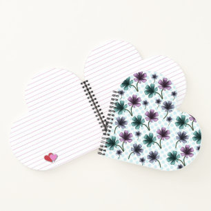 Soft Cottagecore Floral Pattern   Pastel Aesthetic Notebook
