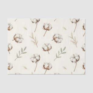 Soft Cotton Blossom Botanical Pattern Tissue Paper