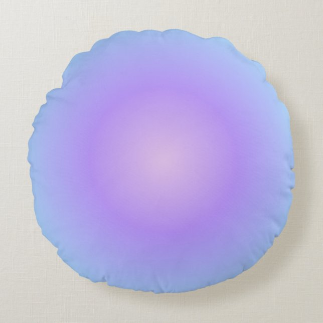 Soft Cotton Lavender Round Pillow (Front)