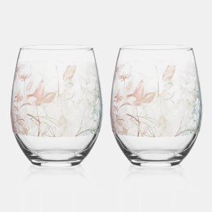Soft Cotton Stemless Wine Glass Set