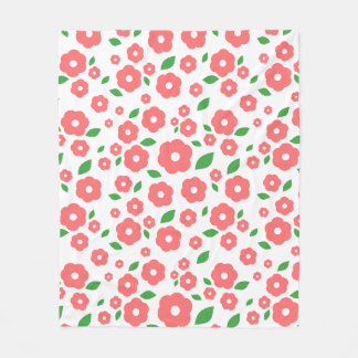 Soft Cozy Blanket with Cute Flower Pattern 