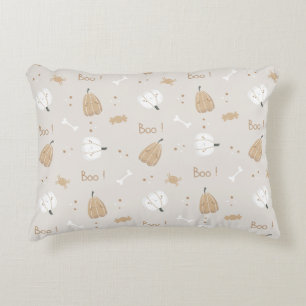 Soft Cozy Halloween Pattern Accent Pillow