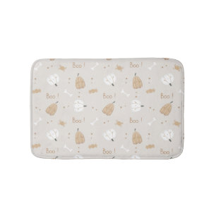 Soft Cozy Halloween Pattern Bath Mat