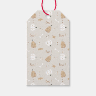 Soft Cozy Halloween Pattern Gift Tag
