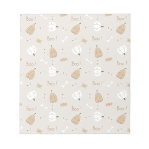 Soft Cozy Halloween Pattern Notepad