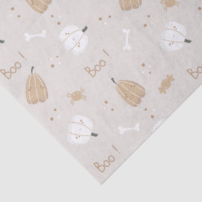 Soft Cozy Halloween Pattern Tissue Paper (Detail)