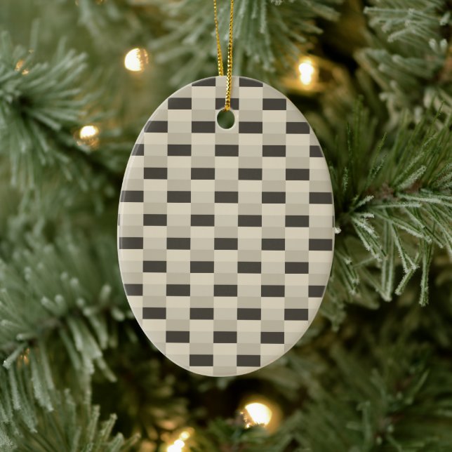 Soft Cream with Raisin Color Pattern Ceramic Ornament (Tree)