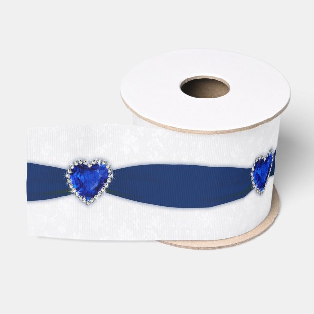 Soft Damask 45th Wedding Anniversary Ribbon Grosgrain Ribbon (Spool)