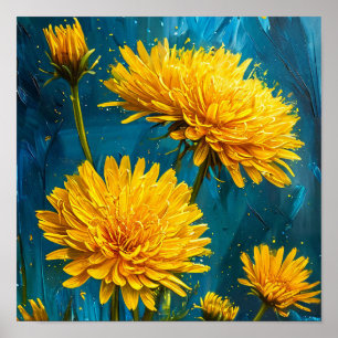 🌼 Soft Dandelions Minimal Nature Calm Airy A Poster