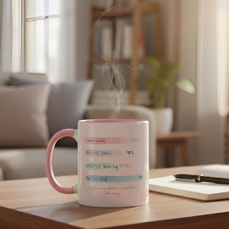 Soft Data | By the Numbers | Blush Relationship Two-Tone Coffee Mug