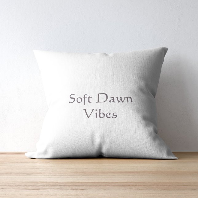 Soft Dawn Vibes Modern Minimalist  Throw Pillow (Creator Uploaded)