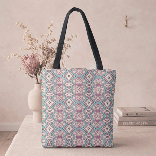 Soft Diamond & Oval Symmetry Tote Bag