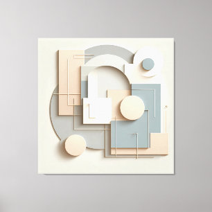 Soft Dimensional Arcs Canvas Print