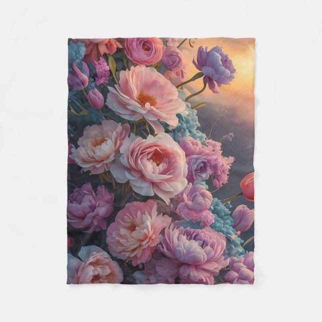Soft Dreamy Floral Blanket Design (Front)