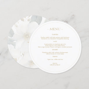 Soft Dreamy Floral Watercolor Wedding  Menu