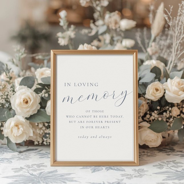Soft Dusty Blue In Loving Memory Wedding Sign (Creator Uploaded)