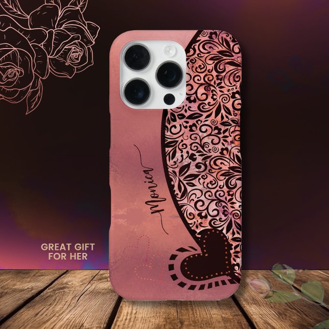 Soft Dusty Pink Modern Floral Pattern iPhone Case (Soft Dusty Pink Modern Floral Pattern iPhone Case)