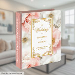 Soft dusty pink watercolor wedding memory album binder<br><div class="desc">✅ For matching items search 193W in my collections ✅ Capture every special memory of your big day with our Wedding Ring Binder and Album Collection, featuring elegant dusty blue and pastel blue watercolor flowers accented by shimmering gold glitter ovals. Perfect for a modern, boho, or romantic wedding theme, these...</div>