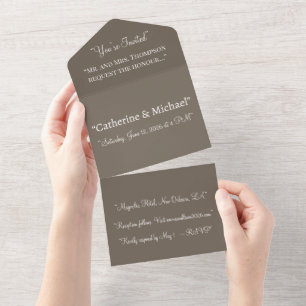 Soft Dusty Rose Pink Wedding Invite Minimal