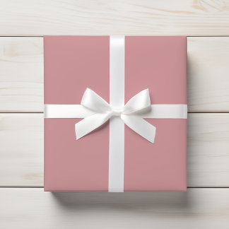 Soft Dusty Rose Solid Colour Wrapping Paper