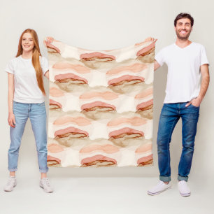 Soft Earthy Abstract (1) Fleece Blanket