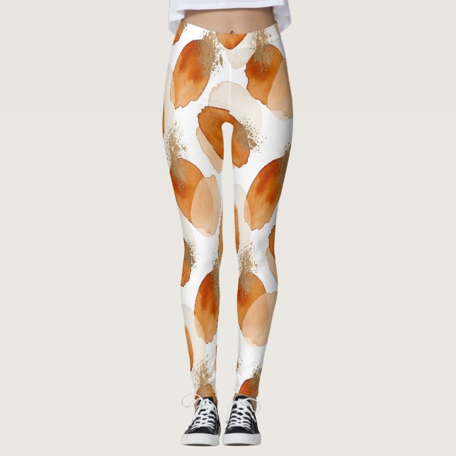 Soft Earthy Abstract (2) Leggings (Front)