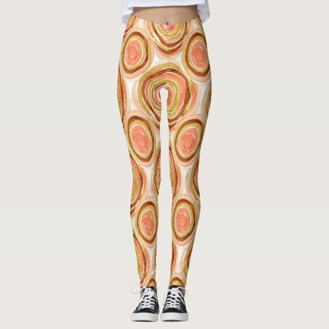 Soft Earthy Abstract (3) Leggings (Front)